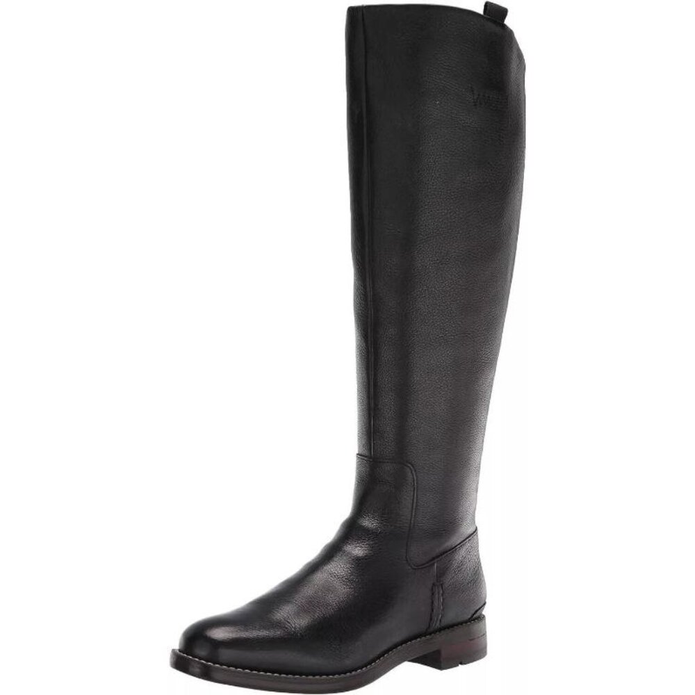 Franco Sarto Meyer Women's Black Leather Narrow Calf Knee High Riding Boot US 9W
